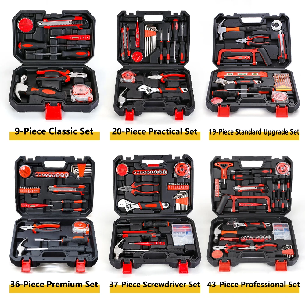 Professional Hardware Tool Set Claw Hammer Pliers Level Tool Carbon Steel