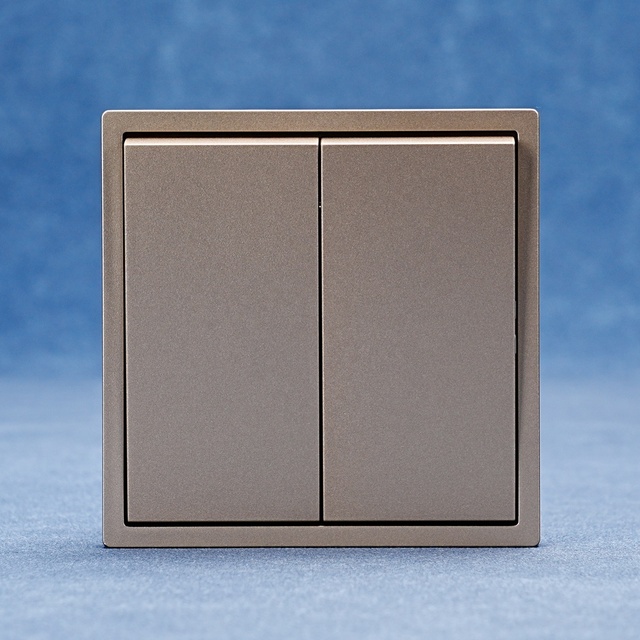 2 Gang 1 Way Copper Wall Elegant Light Switches
