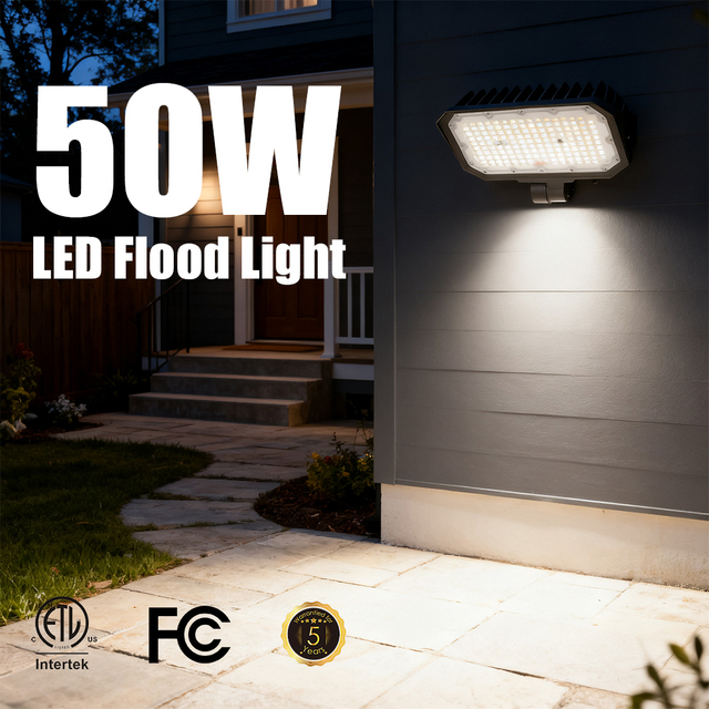 Outdoor LED Flood Light with PIR Motion Sensor 50W