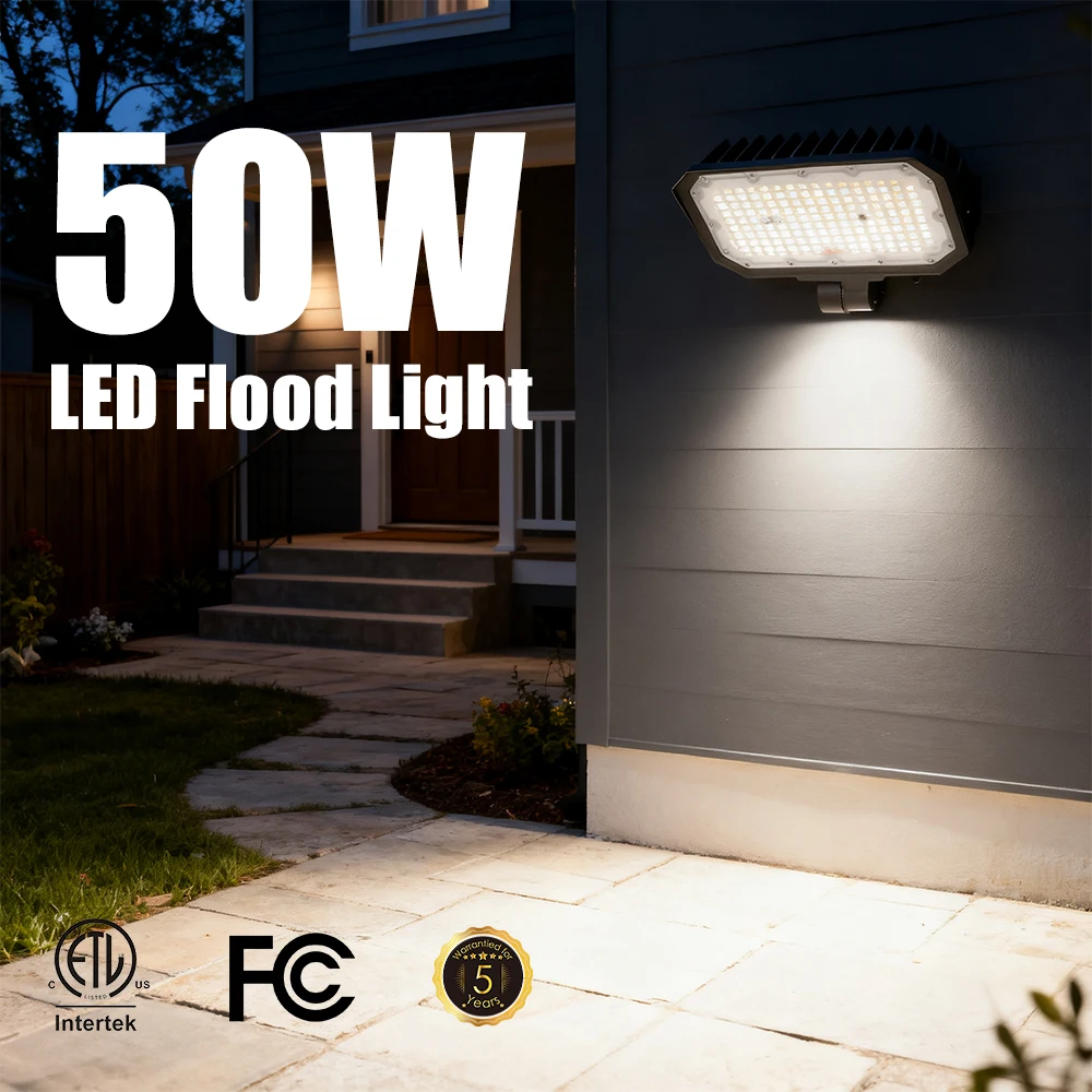 Outdoor LED Flood Light with PIR Motion Sensor 50W