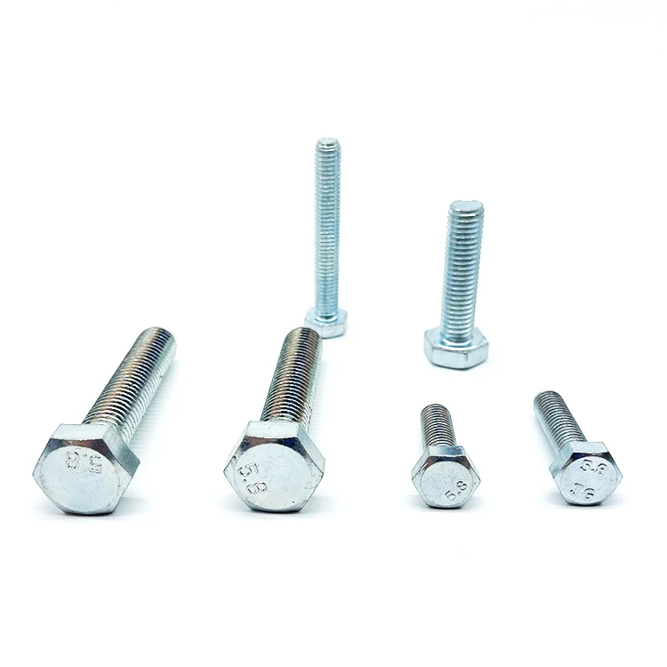 Galvanized Carbon Steel Hex Bolts M6 M13 M8 M12 Grade 8.8