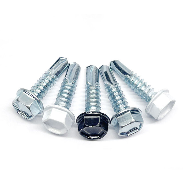 Building Roofing Tek Screw Steel Zinc Plated Hexagonal Painted Hex Head Fastener
