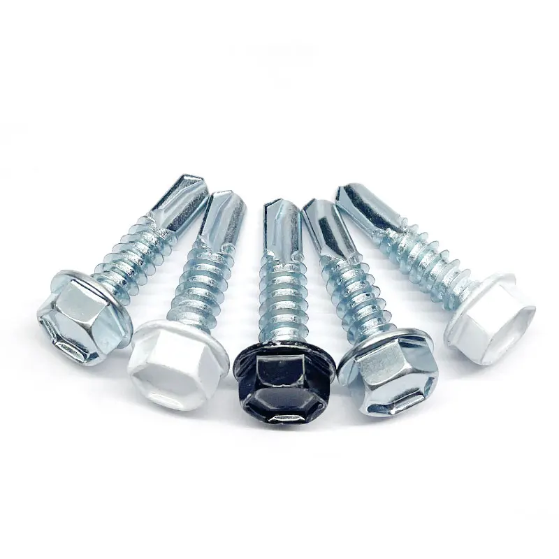 Building Roofing Tek Screw Steel Zinc Plated Hexagonal Painted Hex Head Fastener
