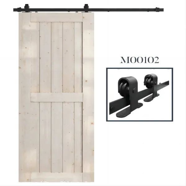 WEKIS Classic Rustic Sliding Barn Door Hardware Flat Track