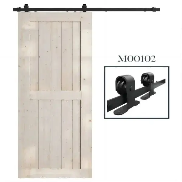 WEKIS Classic Rustic Sliding Barn Door Hardware Flat Track