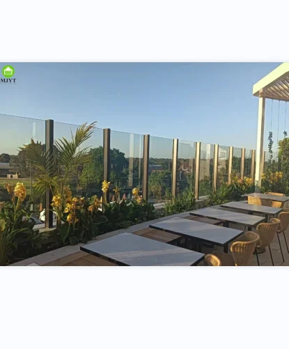 Outdoor Balustrade Frameless Glass Fence