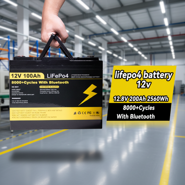 EU Stock 12V 100Ah/200Ah/300Ah LiFePO4 Lithium Battery Pack