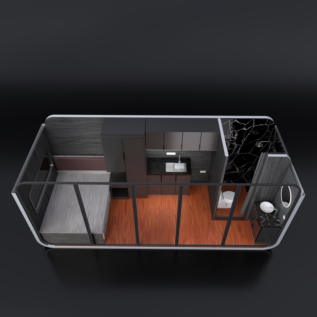 Apple Cabin Frame with Complete Bathroom Tiny House