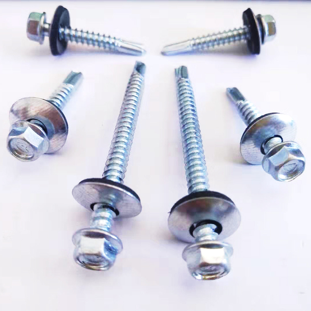 SDS Drilling Roofing Tek Screws Tornillos Hexagonal Hex Head Self Drilling Fastener