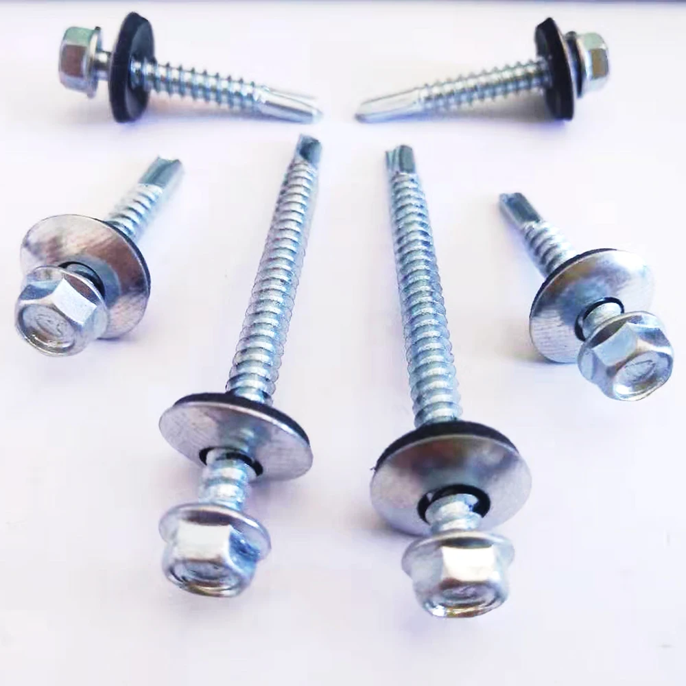 SDS Drilling Roofing Tek Screws Tornillos Hexagonal Hex Head Self Drilling Fastener