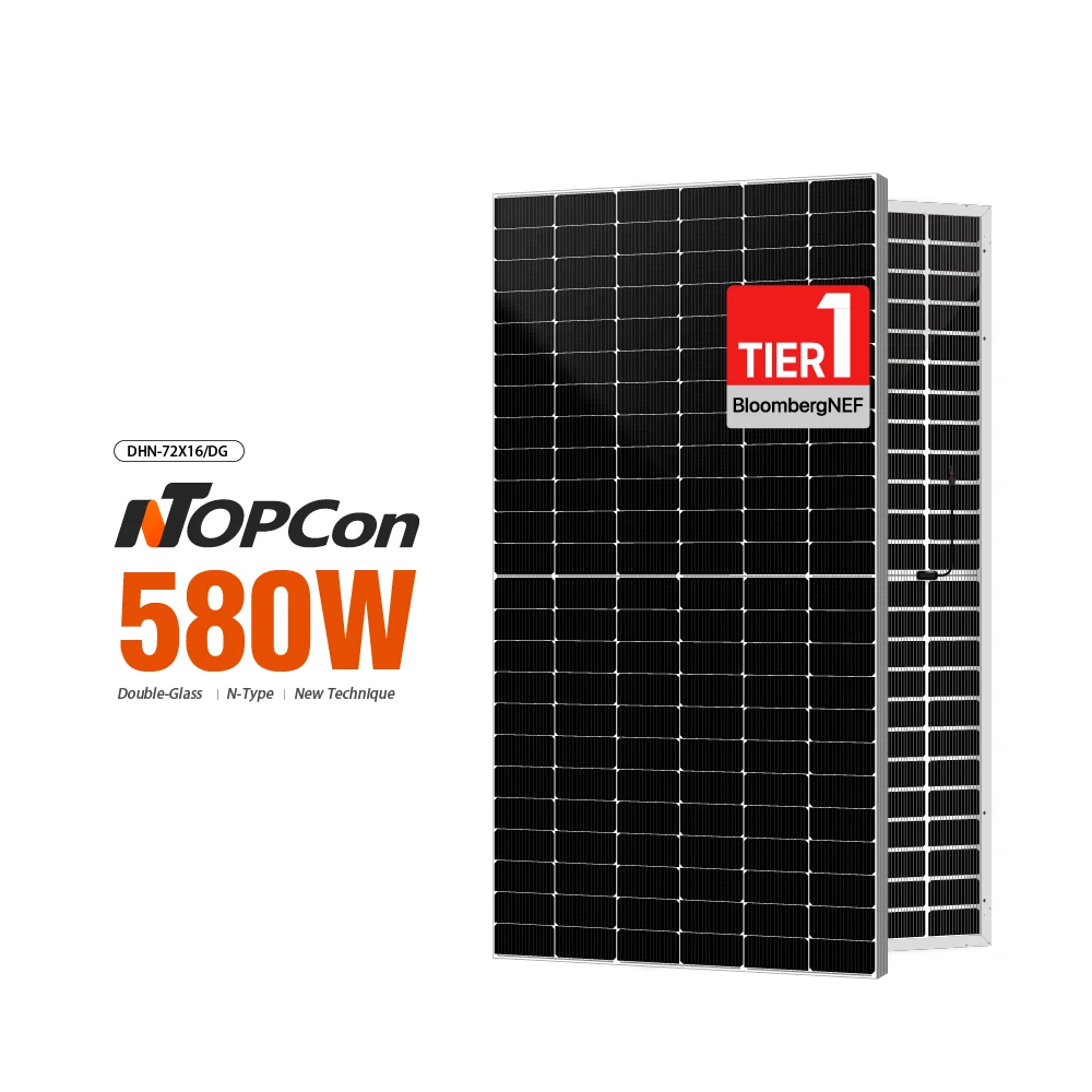 DAH Bifacial N-Type TOPCON 580W Double Glass Solar Panel