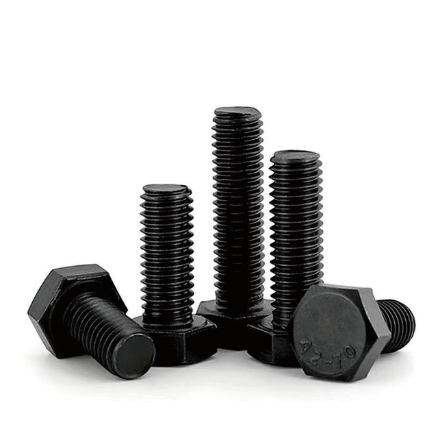 Factory Supply DIN933 931 Hex Bolt Flat Head Grade 8.8 10.9 HDG