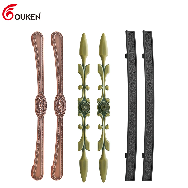 High End Carving Solid Brass Knurled Designer Door Handle