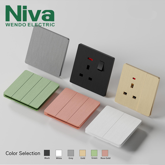 New Design 1 Gang Wall Light Switch UK Standard