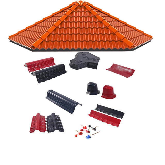UPVC Roof Tile Nail Sink Main ridge PVC Roof Accessories Roof Tile Ridge