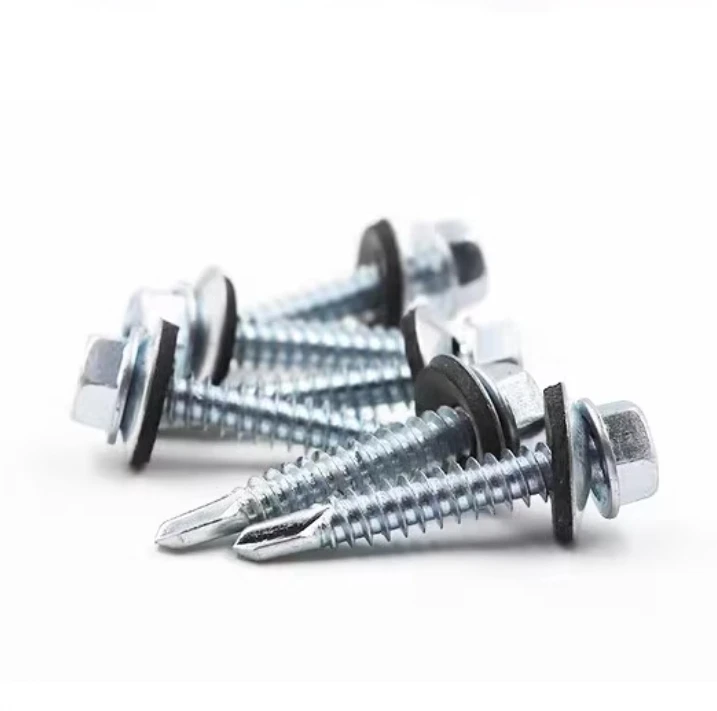 Building Roofing Tek Screws With Rubber Washers Tornillos Hexagonal Hex Head Fixings