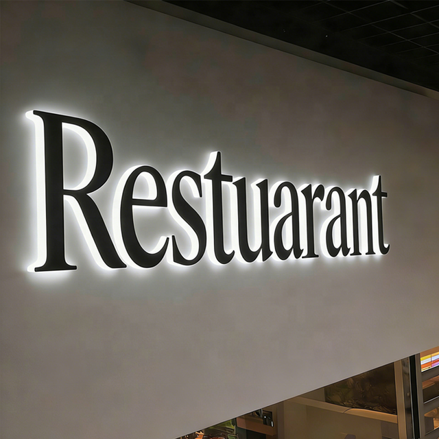 Custom Backlit Letter Sign Business Storefront Mall Company Signs 3D Sign