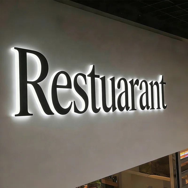 Custom Backlit Letter Sign Business Storefront Mall Company Signs 3D Sign