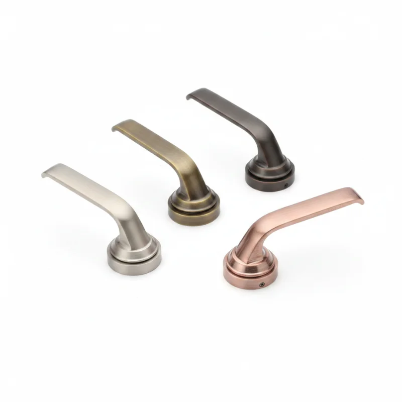 Designer Brass Door Handle Set with Mortise Lock