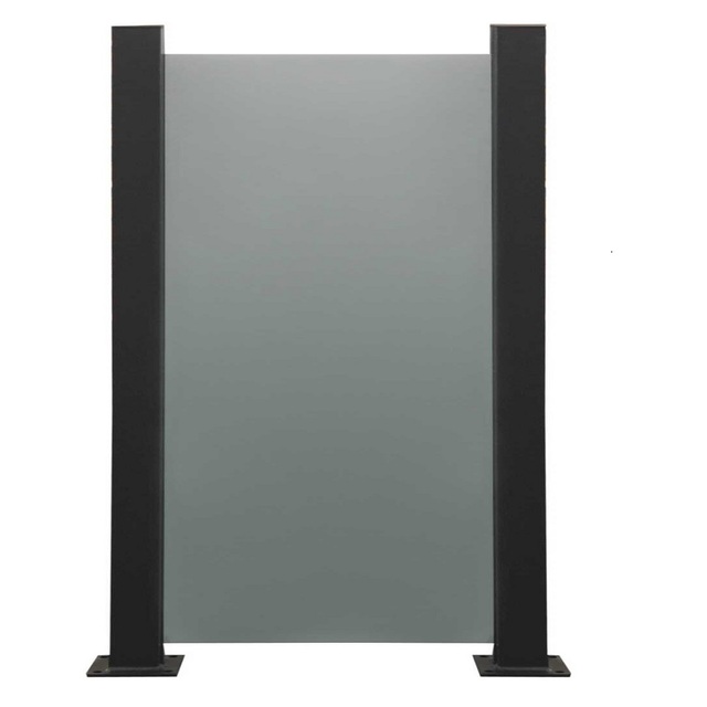 Construction 25x100cm Outdoor Curve Glass Fence